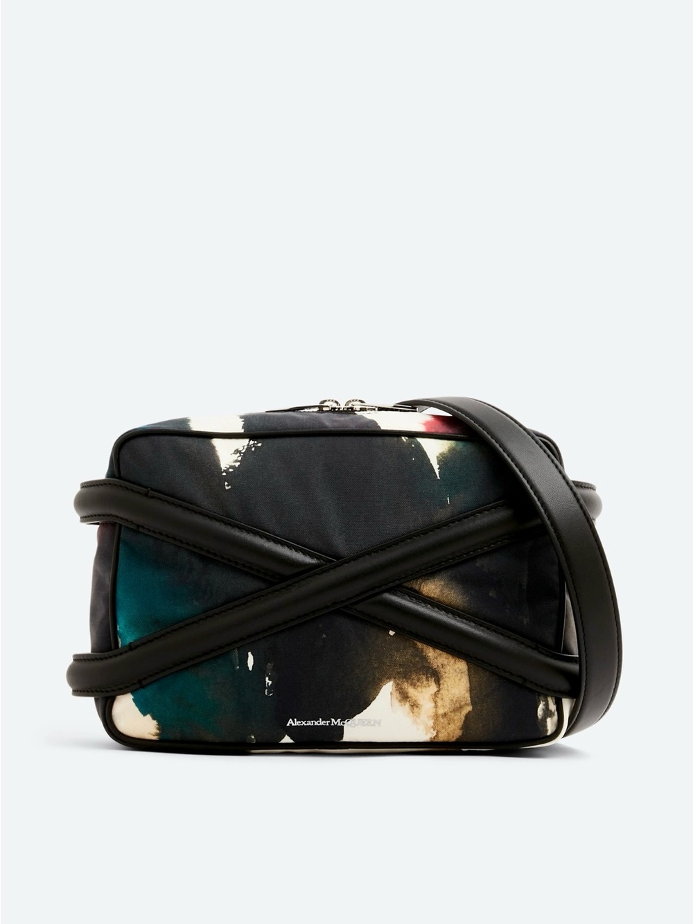 ALEXANDER MCQUEEN Men’s ‘Watercolor Nylon Camera Bag’ in Multicolor